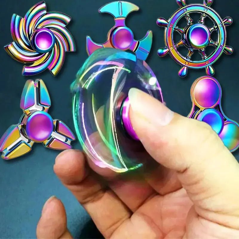 Metal Rainbow Fidget Spinner - Dopamine Distractions