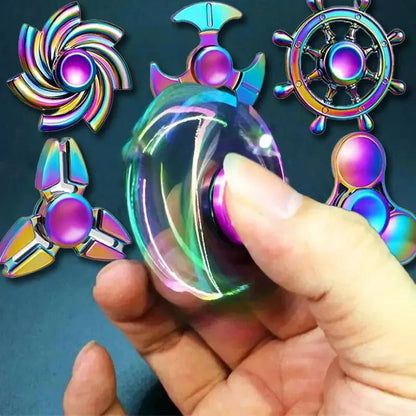 Metal Rainbow Fidget Spinner - Dopamine Distractions